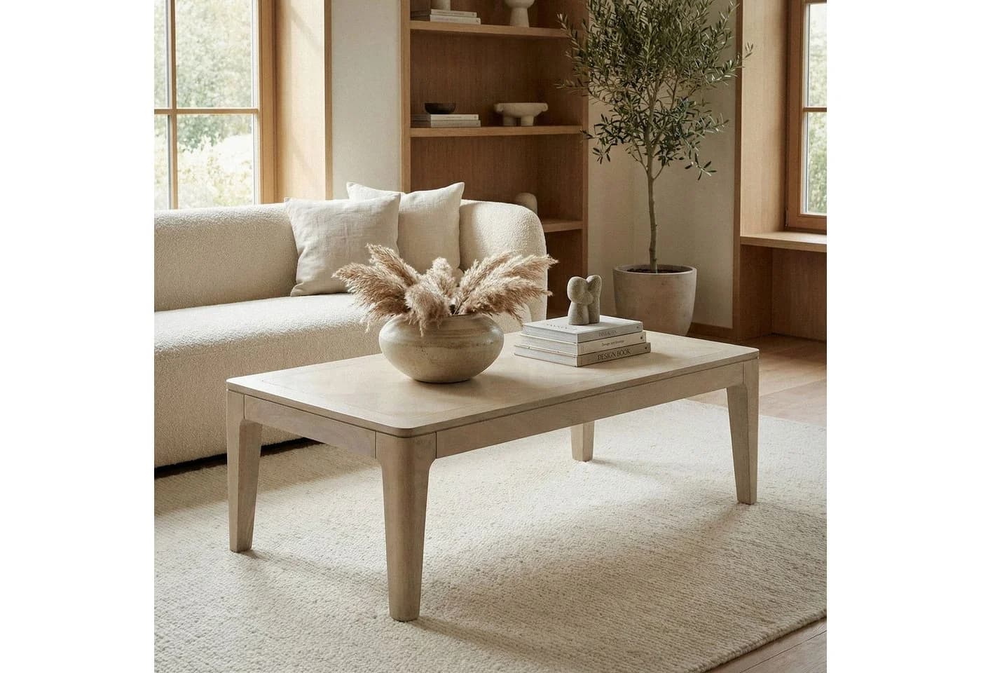 FINEBUY Couchtisch FB77663 Sofatisch 120cm Wohnzimmertisch Loungetisch