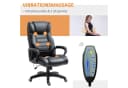 Vinsetto Massage-Bürostuhl Schwarz mit 6 Vibrationspunkten höhenverstellbar Bild 4
