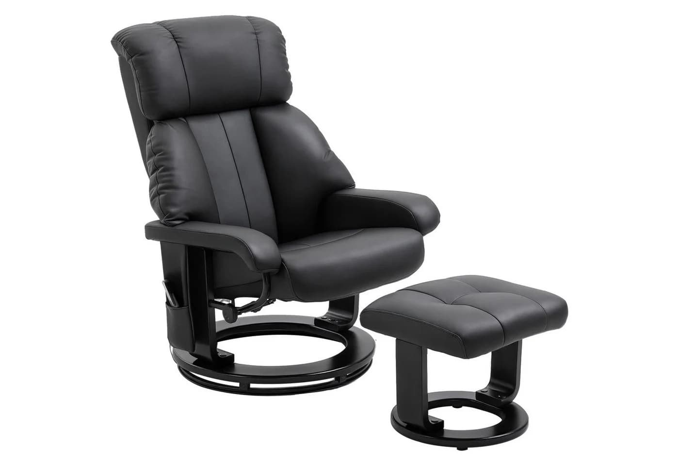 HOMCOM Massagesessel Schwarz mit Hocker und Massagefunktion - Bild 1