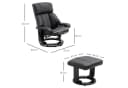 HOMCOM Massagesessel Schwarz mit Hocker und Massagefunktion Bild 3