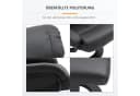HOMCOM Massagesessel Schwarz mit Hocker und Massagefunktion Bild 5