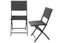 Casaria Klappstuhl Rom 4er Set Polyrattan 120kg Belastbarkeit Platzsparend Klappbar Leicht Bild 5