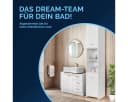 Casaria Badmöbel-Set 2-teilig Weiß Waschbeckenunterschrank Hochschrank Bild 1