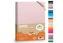 leevitex® Spannbettlaken Kinder Rosa 100% Baumwolle Jersey 70x140 cm Bild 2