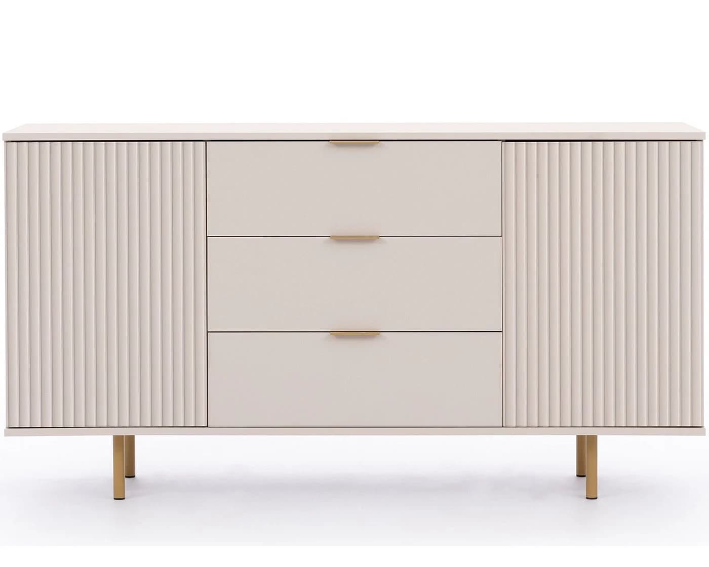 Marmex Möbel Wohnzimmer-Set NUBIA SET 09 Beige/Goldbeige 3-teilig - Bild 5