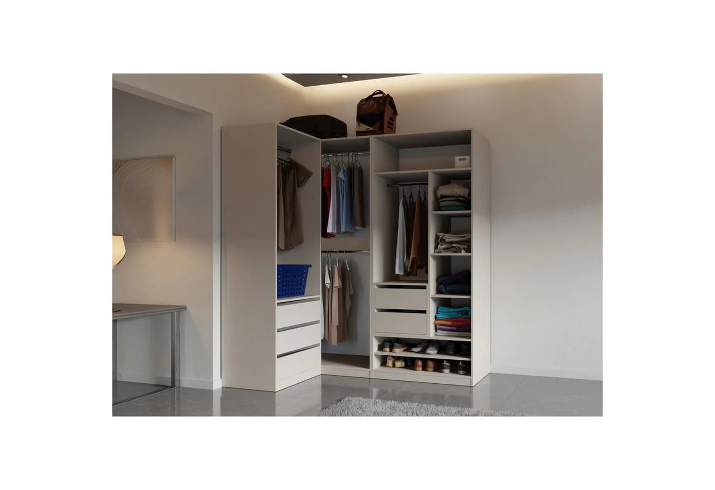 Marmex Garderobenschrank TRES 02 offen mit Kleiderstange - Bild 5