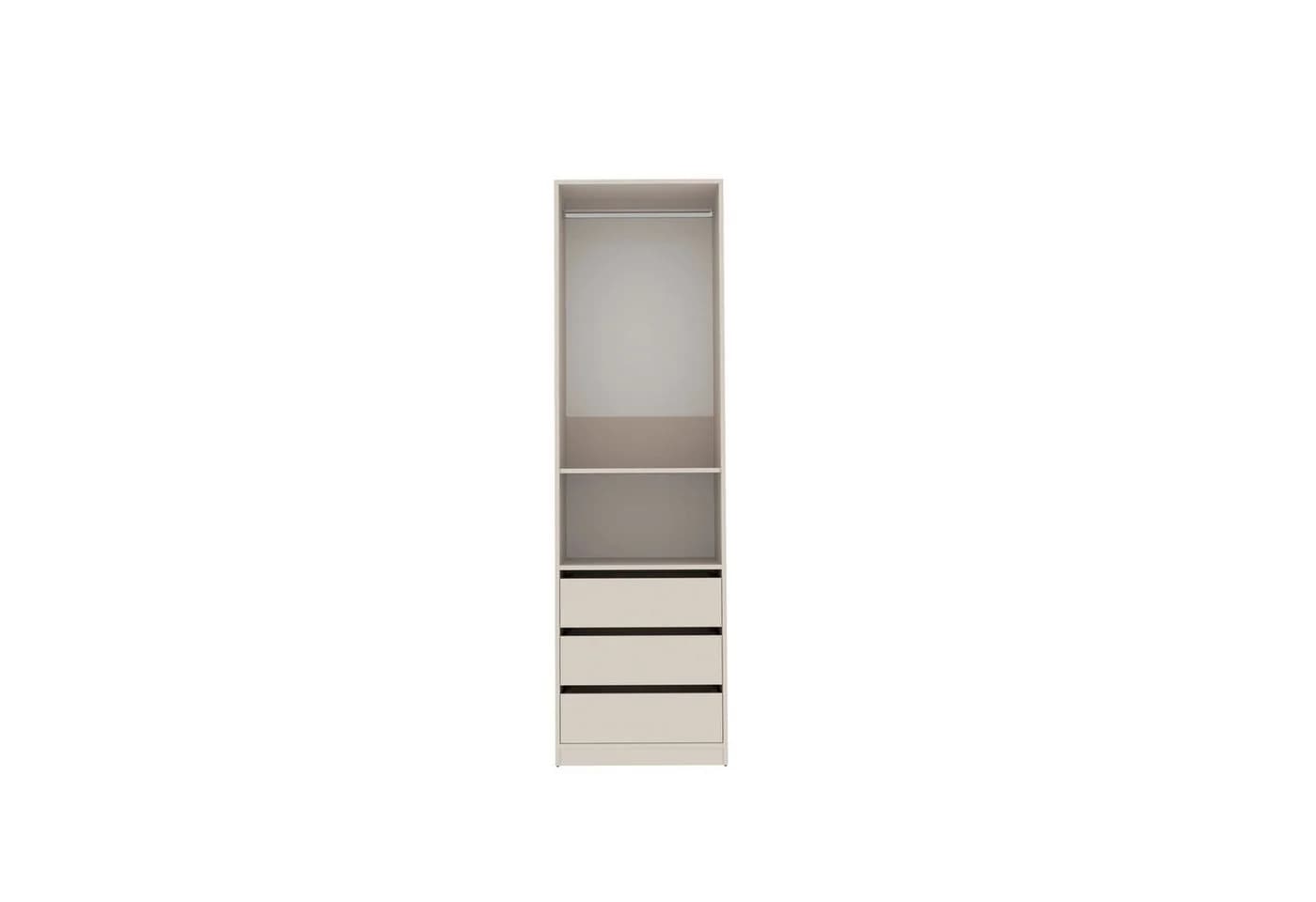 Marmex Möbel Garderobenschrank TRES 04 Beige/Grau 3 Schubladen - Bild 2