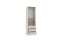 Marmex Möbel Garderobenschrank TRES 04 Beige/Grau 3 Schubladen Bild 3