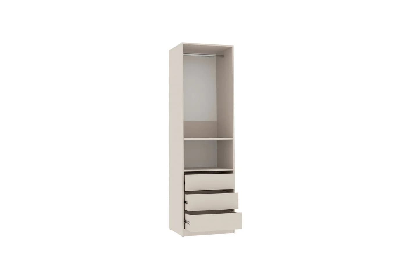 Marmex Möbel Garderobenschrank TRES 04 Beige/Grau 3 Schubladen - Bild 3
