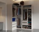 Marmex Möbel Garderobenschrank TRES 04 Beige/Grau 3 Schubladen Bild 4