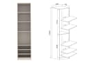 Marmex Möbel Mehrzweckregal TRES 05 Kleiderschrank Beige/Grau Bild 1