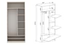 Marmex Möbel Garderobenschrank TRES SET E Offener Kleiderschrank Beige/Grau Bild 1