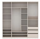 Marmex Möbel Garderobenschrank TRES SET E Offener Kleiderschrank Beige/Grau Bild 2