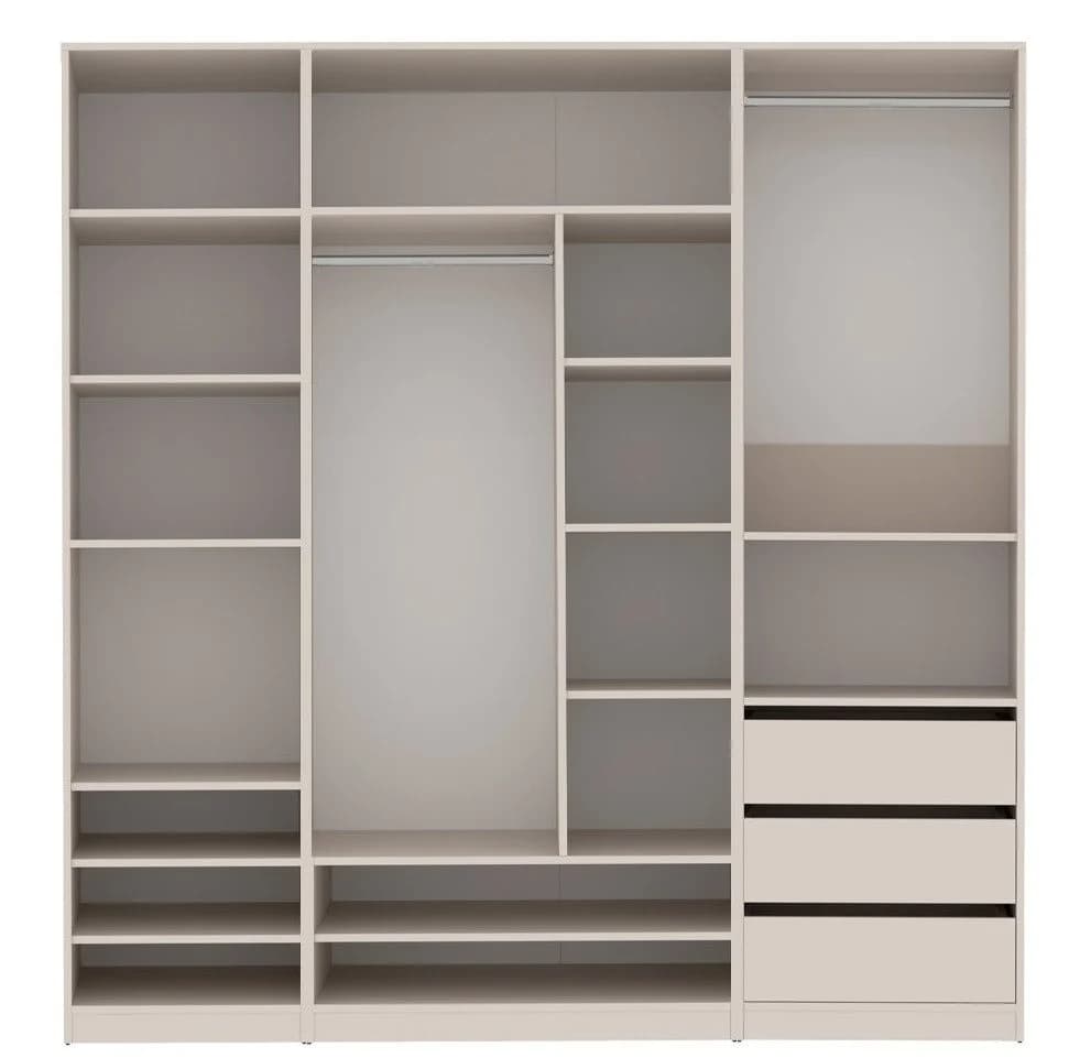 Marmex Möbel Garderobenschrank TRES SET E Offener Kleiderschrank Beige/Grau - Bild 2