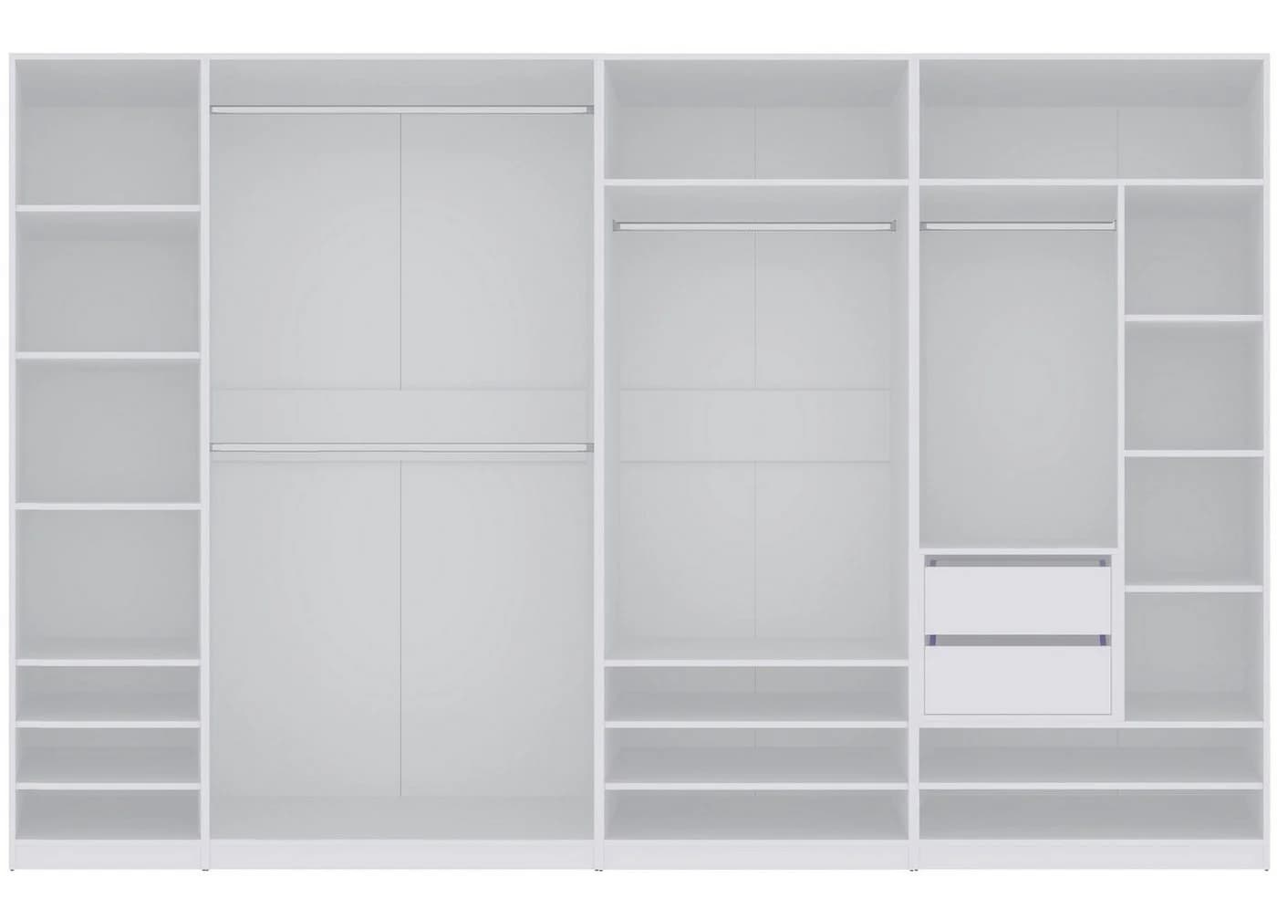 Marmex Möbel Schrank-Set TRES SET B/B Weiß Offener Garderobenschrank 5-tlg. - Bild 2