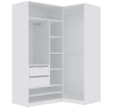 Marmex Möbel Mehrzweckschrank TRES SET C/B Weiß 2 Schubladen 3 Kleiderstangen Bild 1