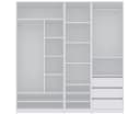 Marmex Möbel Garderobenschrank TRES SET E/B Weiß Offenes Design Bild 2