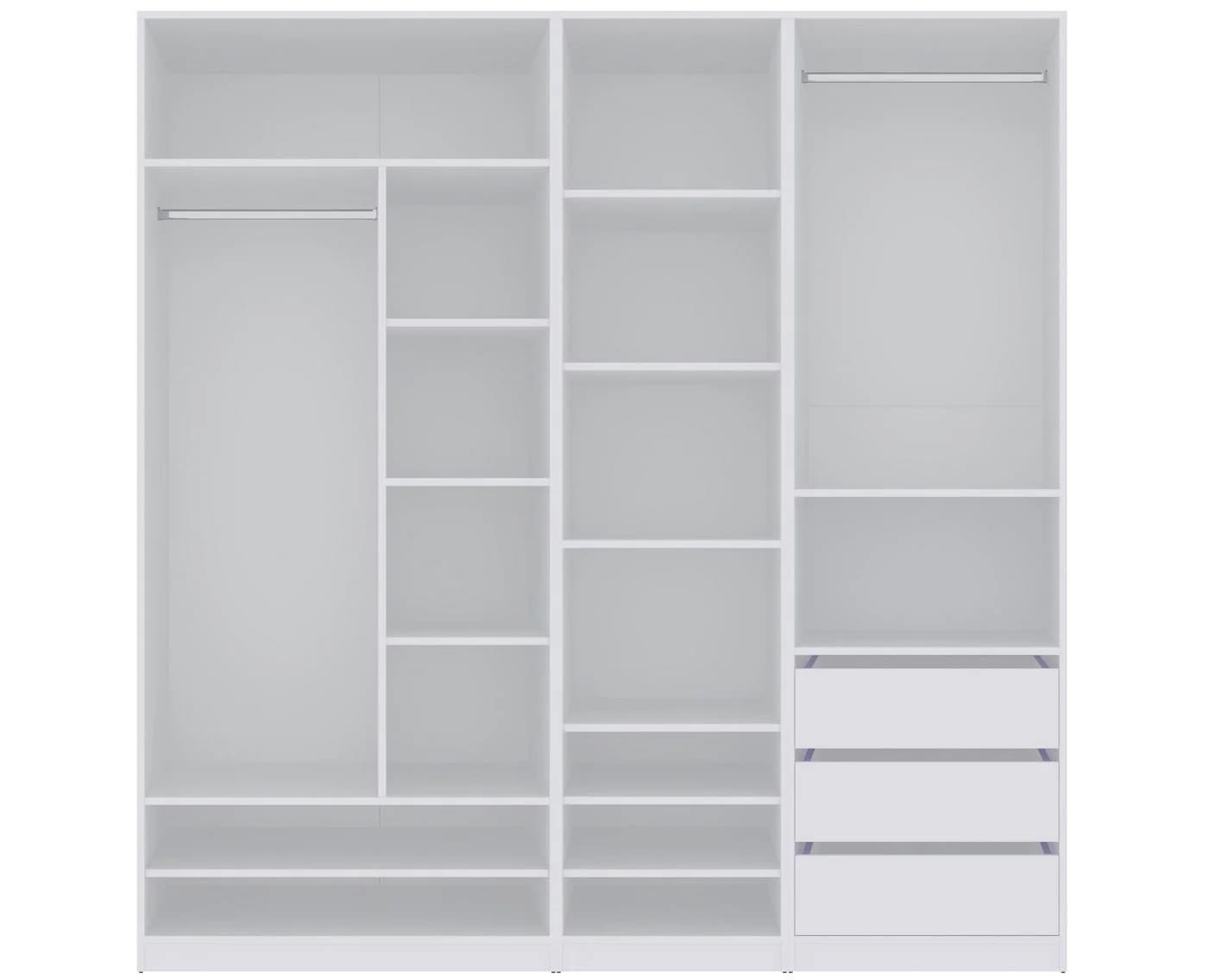 Marmex Möbel Garderobenschrank TRES SET E/B Weiß Offenes Design - Bild 2