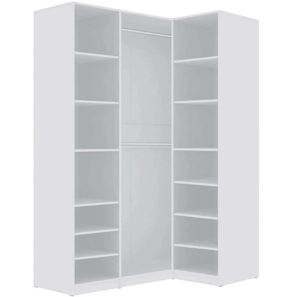 Marmex Möbel Garderobenschrank TRES SET G/B Weiß Modern 3-tlg