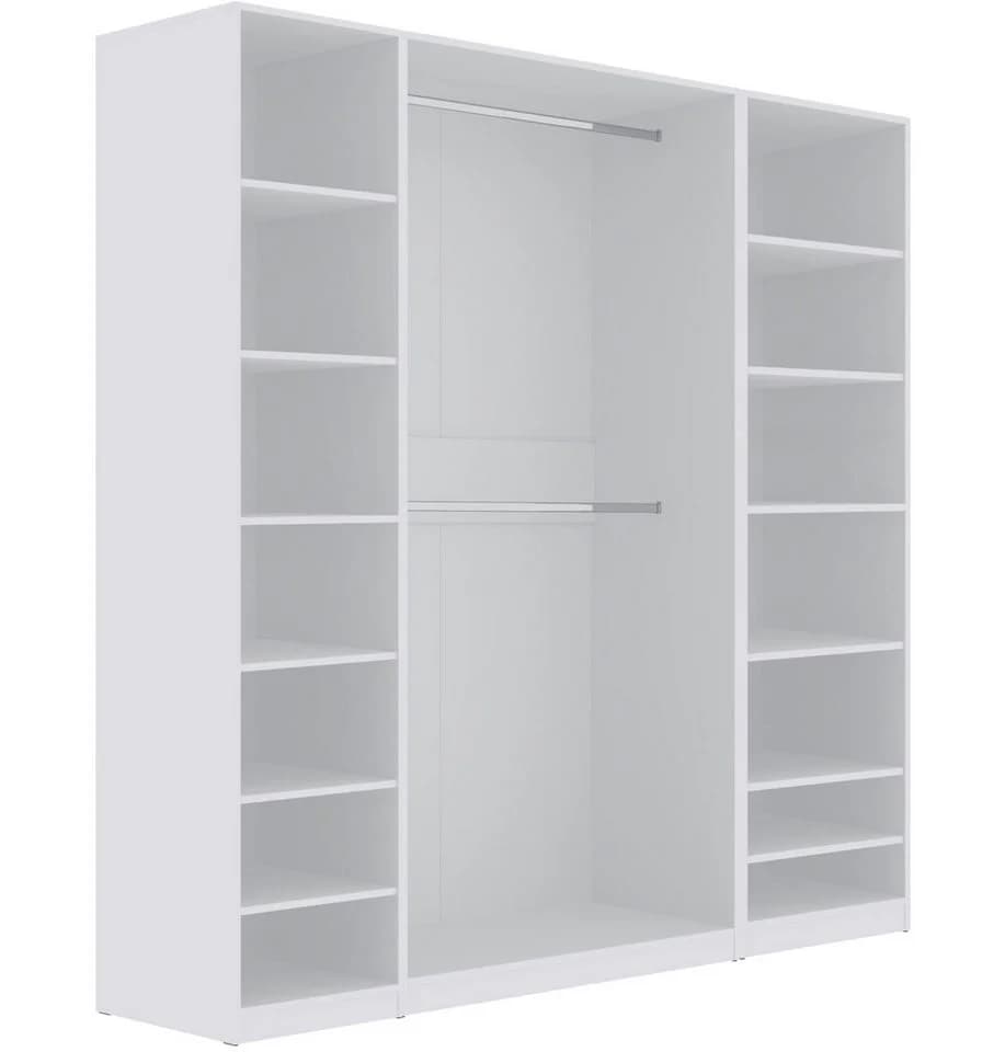 Marmex Möbel Garderobenschrank TRES SET G/B Weiß Modern 3-tlg - Bild 2