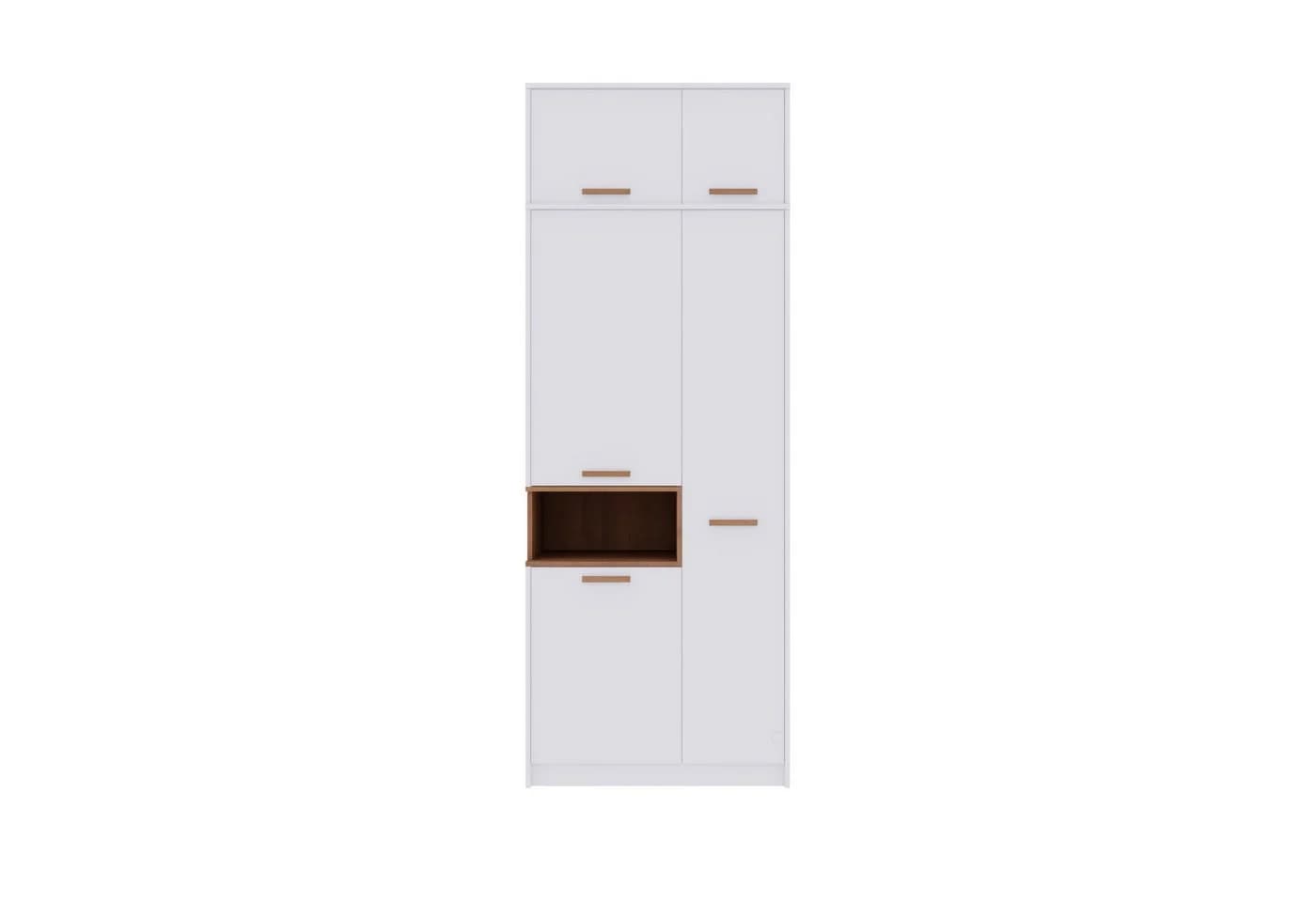 Marmex Möbel Kleiderschrank Grant G1N Weiß mit Soft-Close - Bild 2