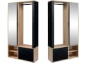Marmex Garderobenschrank MILO ARTISAN Schwarz mit Spiegel Bild 1
