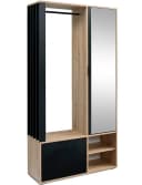 Marmex Garderobenschrank MILO ARTISAN Schwarz mit Spiegel Bild 2