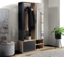 Marmex Garderobenschrank MILO ARTISAN Schwarz mit Spiegel Bild 5
