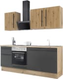 Küchenzeile KS-Florida Schwarz Eiche Artisan 210cm mit Soft-Close Bild 4