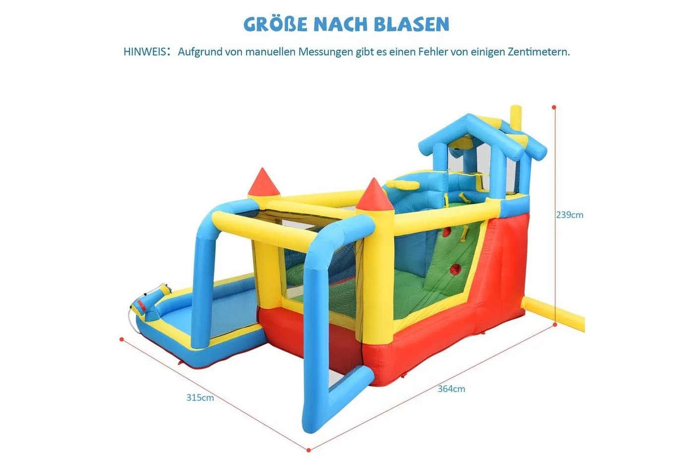 Celya 5-in-1 Aufblasbare Hüpfburg Outdoor Bunt mit Rutsche