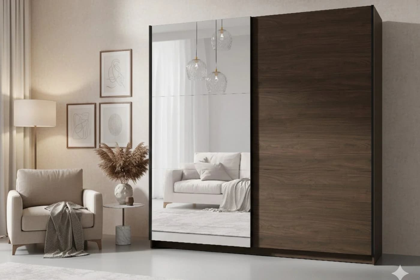 Deine Möbel 24 Schwebetürenschrank ARLO mit Spiegel modern - Bild 3
