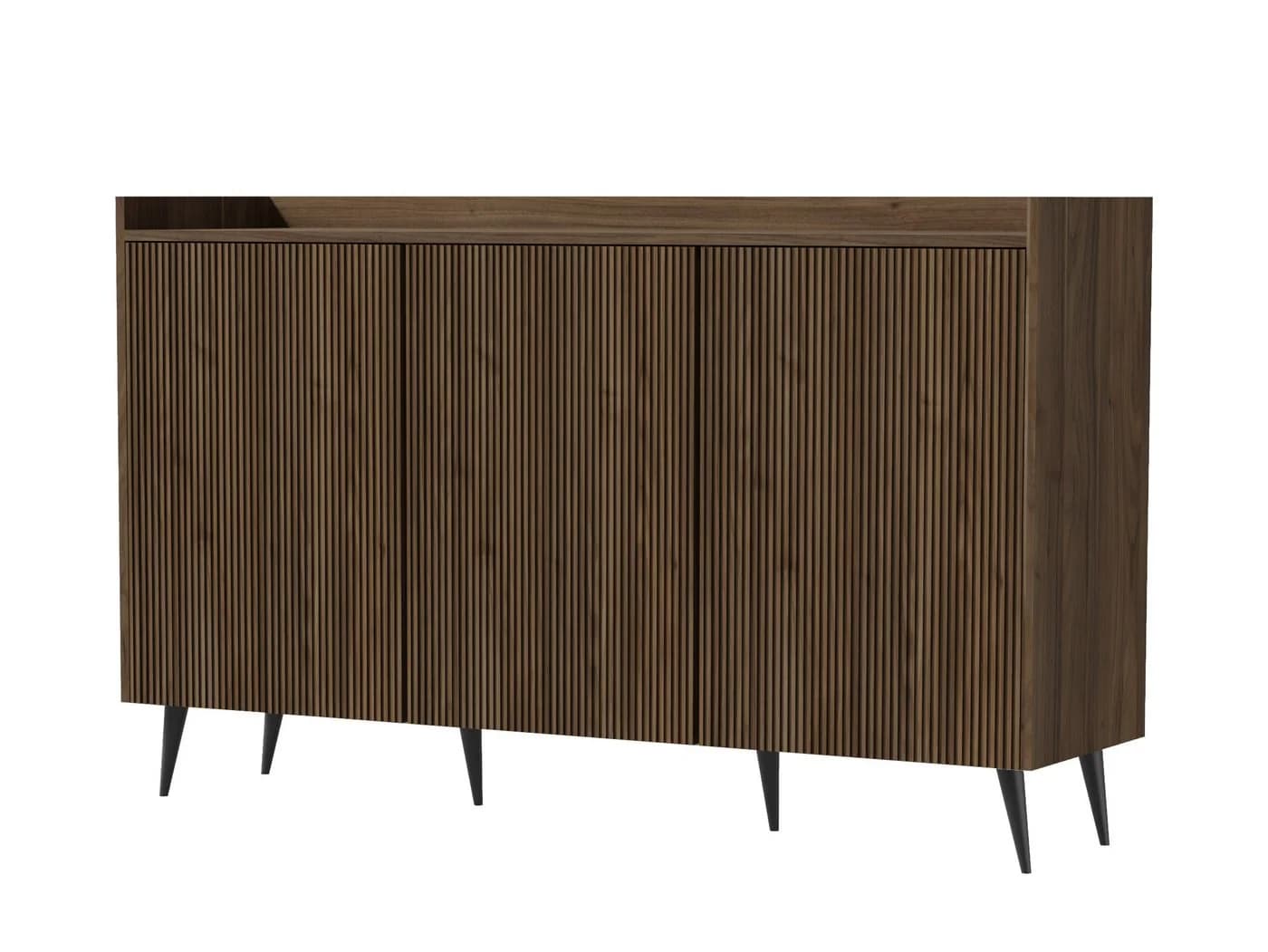 Compleo Sideboard Kommode 3 Türen Modern Design Nussbaum - Bild 2