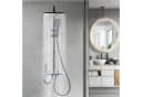 oyajia Brausegarnitur 4-in-1 Duschsystem Edelstahl Schwarz mit LED-Licht Bild 3