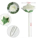 XDeer 25er Set Kunstblumen Rosen Weiß Schaumstoff Bild 1