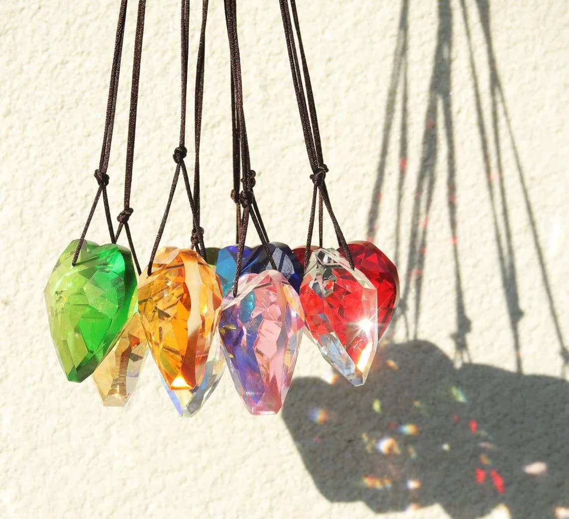 XDeer Fensterdekoration 2/5 Stück Kristall Sonnenfänger Bunt Regenbogen - Bild 5