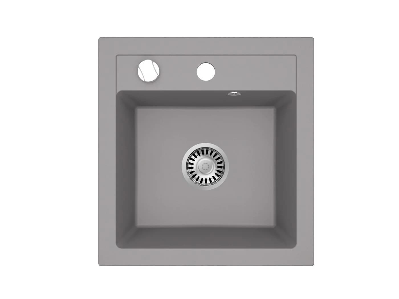 Faizee Möbel Granitspüle Grau Modern Einbau mit Siphon - Bild 3