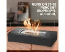 XDeer Tischkamin Schwarz Bioethanol Indoor Outdoor mit Glas Bild 5