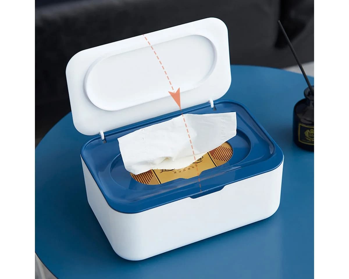 XDeer Papiertuchbox Grau mit Deckel - Wasserdichte Feuchttücherbox