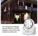 PRIISF LED Außen-Wandleuchte mit Bewegungsmelder Weiß 360° Drehbar Bild 3