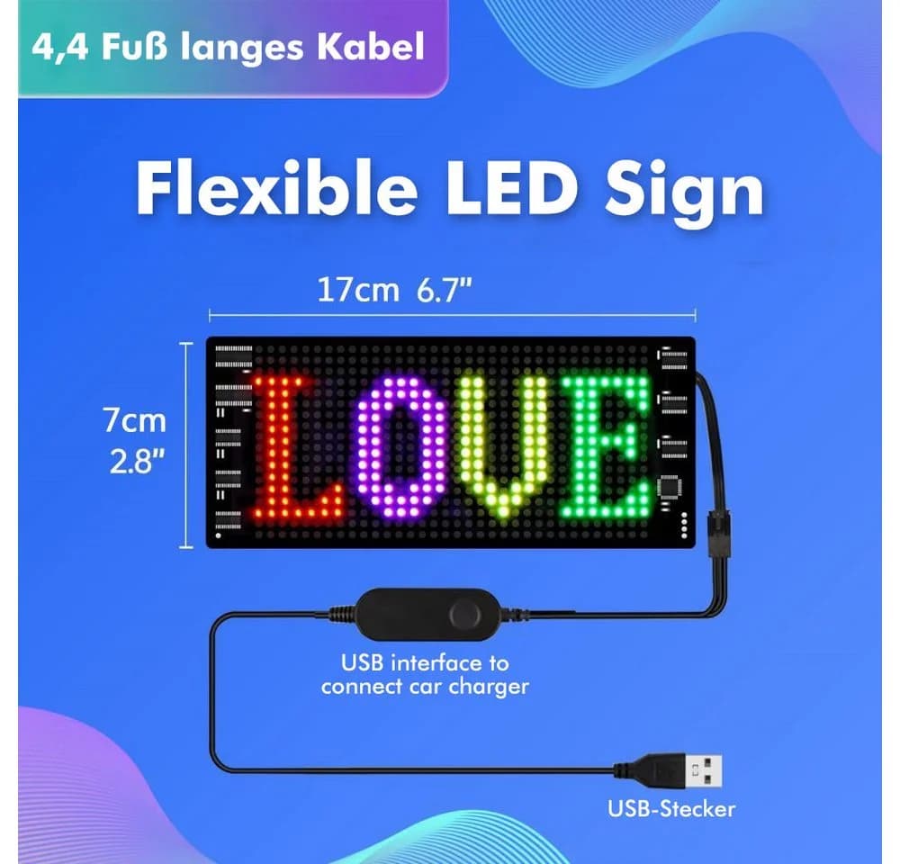 PRIISF Flexibles LED Dekolicht mit APP-Steuerung Schwarz
