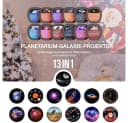 PRIISF LED-Sternenhimmel Projektor Schwarz 13 Motive Dynamischer Meteor Bild 1