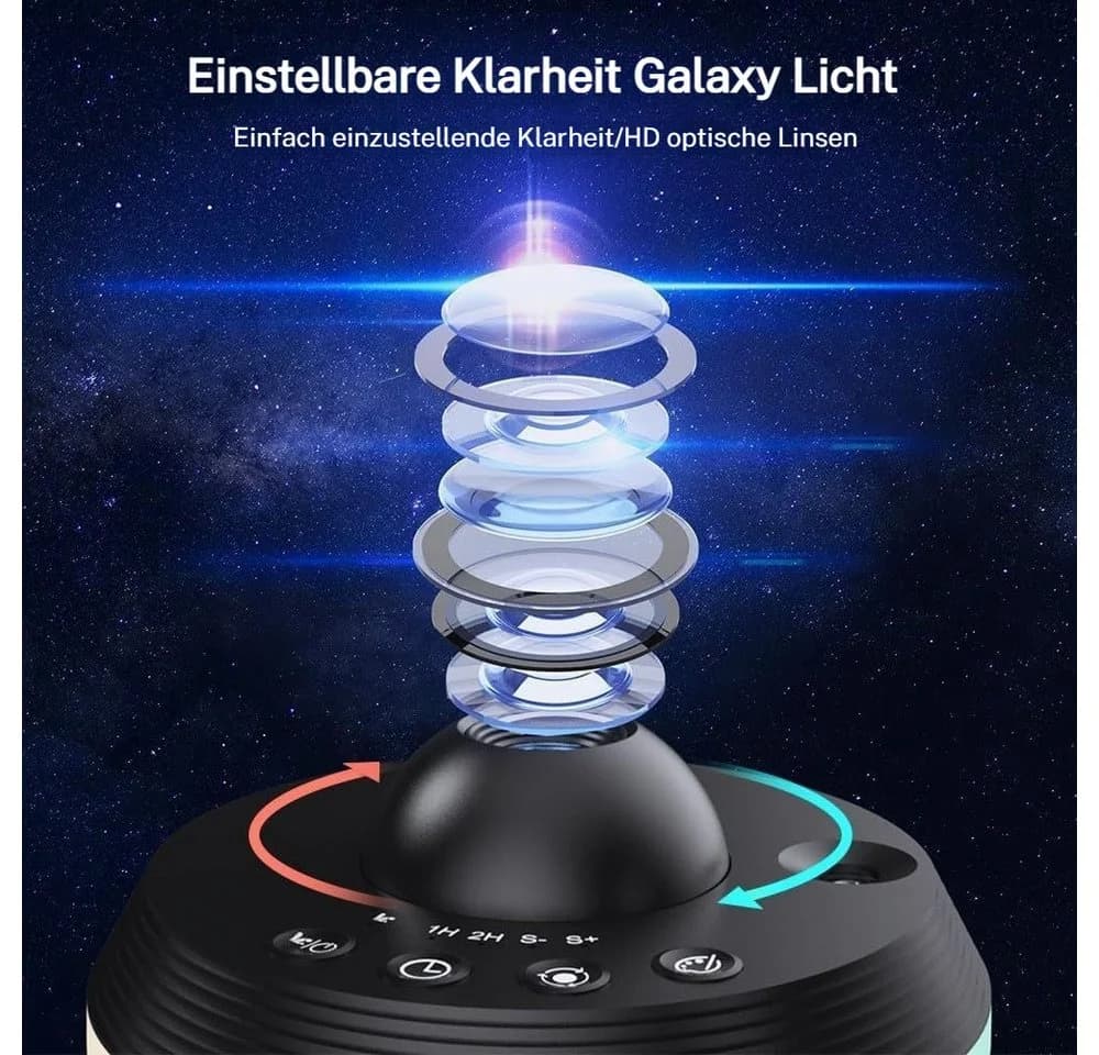 PRIISF LED-Sternenhimmel Projektor Weiß 13 Motive Meteoreffekt - Bild 4