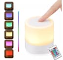 PRIISF LED Tischleuchte LED Nachtlicht Akku Nachttischlampe Kabellos USB Wiederaufladbar Nachtlampe 7 Farbmodi Bild 2