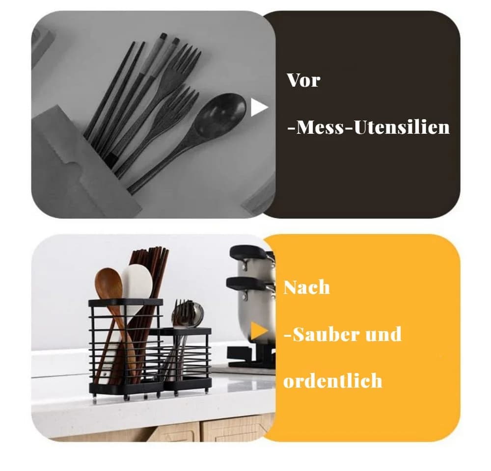 PRIISF Küchenutensilienhalter Edelstahl Silber - Bild 3