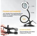 PRIISF Klemmleuchte LED Lupenleuchte Schwarz 5X Dimmbar Bild 1