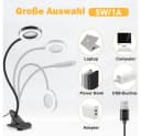 PRIISF Klemmleuchte LED Lupenleuchte Schwarz 5X Dimmbar Bild 4