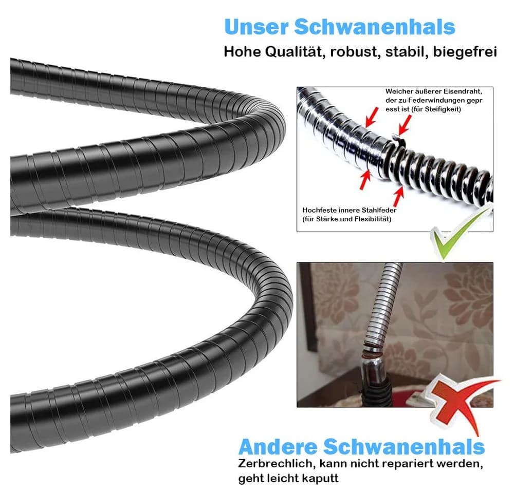 PRIISF Klemmleuchte LED Lupenleuchte Schwarz 5X Dimmbar - Bild 5