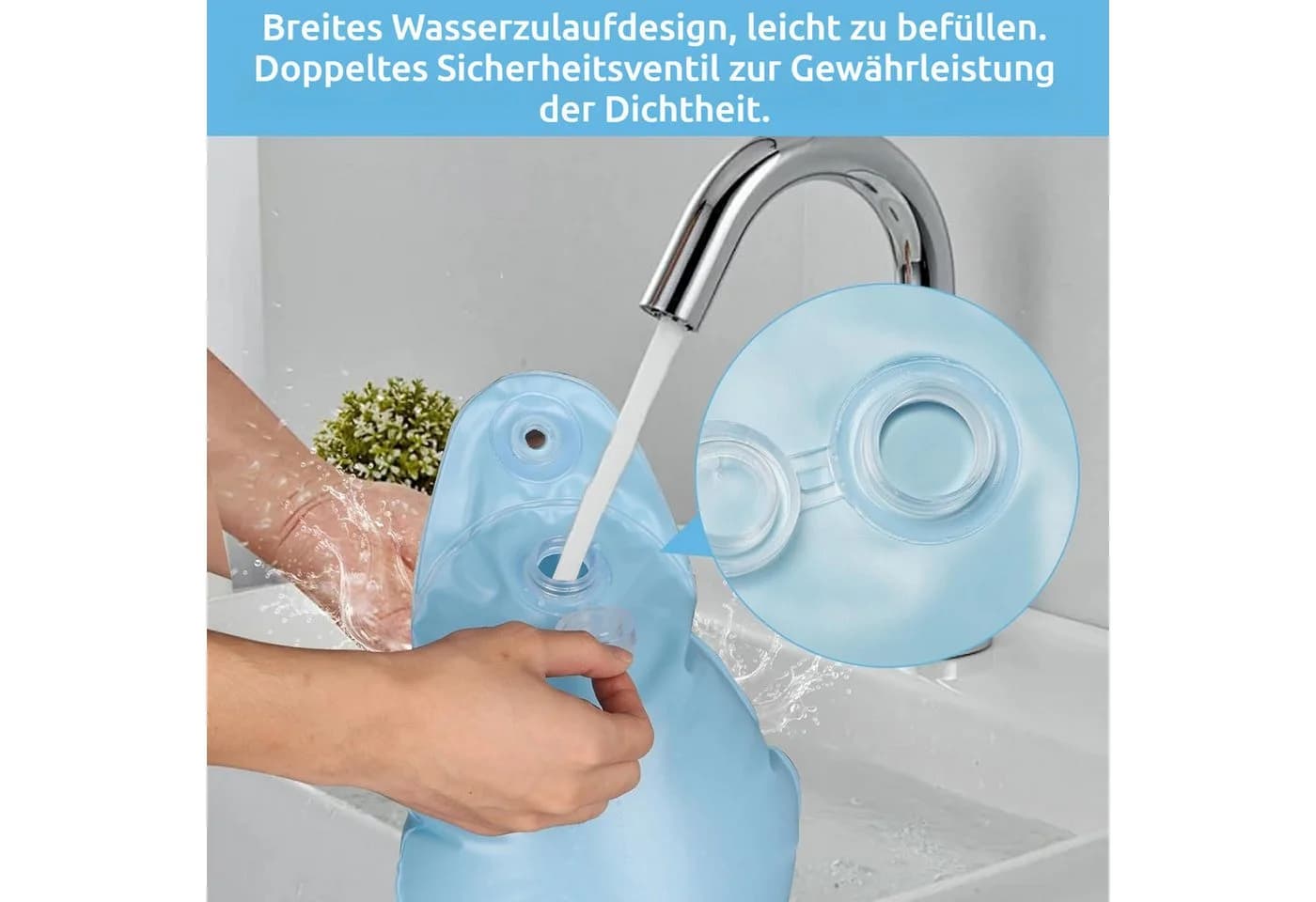 PRIISF Poolabdeckung Gewichte Wassersack 12er Set Hellblau PVC - Bild 3