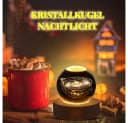 PRIISF LED Dekolicht 3D-Kristallkugel Nachtlicht Galaxie Holzsockel Bild 5
