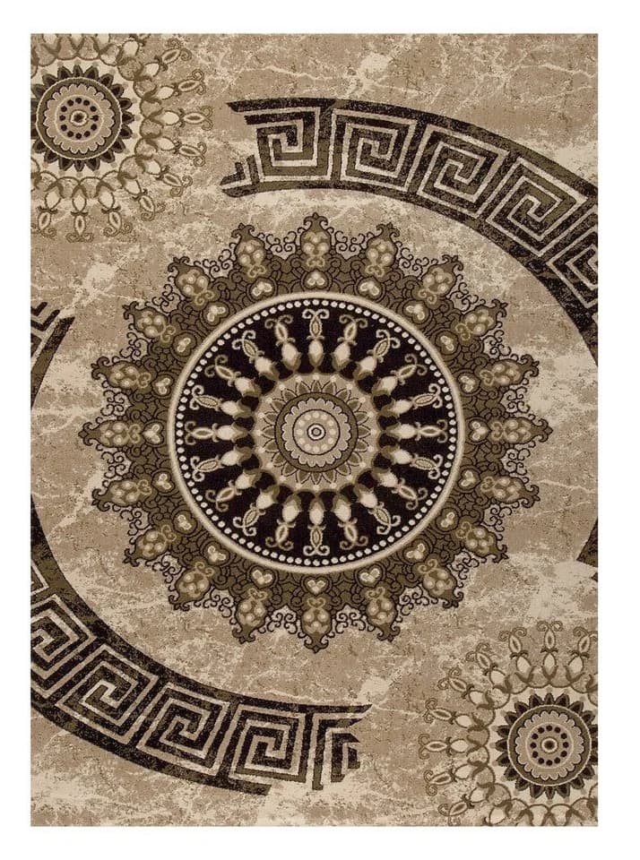 Vimoda Orientteppich Braun Medaillon Design 11mm Florhöhe - Bild 2